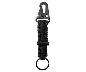 Badger Outdoor Paracord Keychain with flint - Black