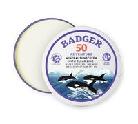 Badger Reef Safe Mineral Sunscreen, SPF 50, 98% Organic with Zinc Oxide, Non