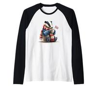 Badger Scarf for Adults and Kids Raglan Baseball Tee