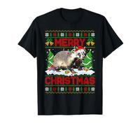 Badger Ugly Xmas Sweater Funny Pet Animal Merry Christmas T-Shirt