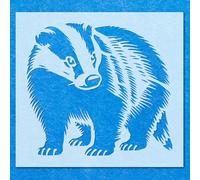 Badger Wild Stencil: Mylar Airbrush Wall Art Painting Crafts - 190 Micron| DIY-A3 Stencil - Design Size (282 x 257 mm)