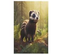 Badger Wooden Puzzles Jigsaw Puzzle 1000 Pieces for Adults Creative Jigsaw Puzzles Difficult Puzzle Challenging Game Gift Toys Teens Family Puzzles （78×53cm）