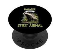 Badgers Badger is my spirit animal PopSockets Adhesive PopGrip