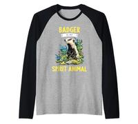 Badgers Badger is My Spirit Animal Raglan Baseball Tee