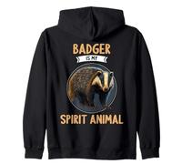 Badgers Badger is my spirit animal Zip Hoodie