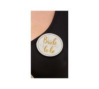 Badges hen Women in White & Gold Pack of 5 Size