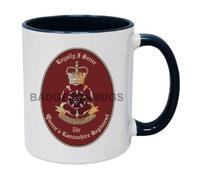 Badges On Mugs Queen's Lancashire Regiment Two Tone Black Personalised Mug