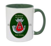 Badges On Mugs Somerset and Cornwall Light Infantry Two Tone Green Personalised Mug
