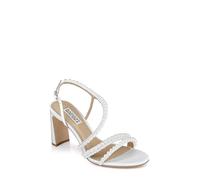 Badgley Mischka Women's Amora Heeled Sandal, Soft White, 8 UK