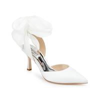 Badgley Mischka Womens Blaze, White Satin, 7