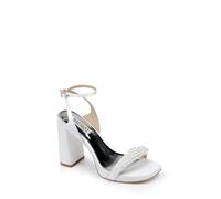 Badgley Mischka Women's Calida Heeled Sandal, Soft White, 5.5 UK