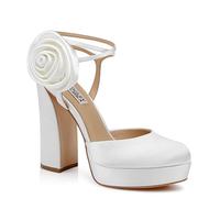 Badgley Mischka Women's Janessa Platform, Soft White, 4 UK