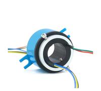 BADIKA Through Bore Slip Ring Rotary Joint Smaller Bore Slip rings hole size 20mm with OD42mm 6/12wires 5A Current Transfer for Rotating Lighted Display Robotic Machinery(20X42mm 6CH 5A)