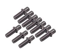 Badiman 10Pcs Drum Tension Rods Smooth Deep Thread Strong Metal Tight Screw Short Screws for Snare Drum, Bass Drum Percussion Instrument DIY Replaces, M6X15mm