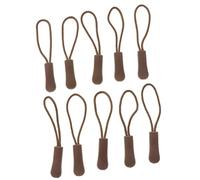 Badiman 10pcs Zipper Pull Cord Zip Puller Fastener Slider Replacement, Tan