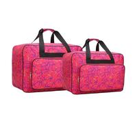 Badiman 2 Piece Sewing Machine Storage Bag, Sewing Machine Case, Home and Outdoor Lightweight Sewing Accessories Tote Bag, Thread and, Rose Red
