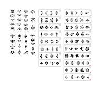 Badiman 24x Face Paint Stencils Traditional Hanfu Makeup Eyebrow Art for Roles Play