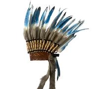 Badiman American Chief Indian Native Hat Artificial Feather Headdress Decoration Headpiece Costume Headwear for Carnival Cosplay