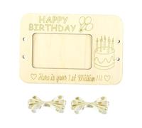 Badiman Engraved Wooden Money Clip for Handcrafted Decoration and Gift Giving, Cake