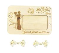 Badiman Engraved Wooden Money Clip for Handcrafted Decoration and Gift Giving, Couple