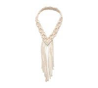 Badiman Hairpiece for Bride Bohemian Headband with Woven Design and Bridal Veil, Total Length 40cm