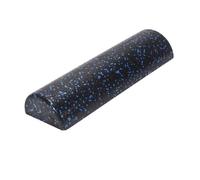 Badiman Half Round Pilates Foam Roller 45cm Length Portable Yoga Column for, Black Blue