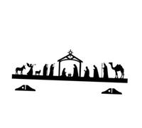 Badiman Jesus Statue 2D Christmas Nativity Table Figurine Decorative Metal Figure Ornament with Realistic Texture And Artistic Design for Living Room Office F, Multi, M