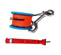 Badiman Scuba Diving SMB Surface Marker Buoy Tube with Dive Reel Spool, Blue