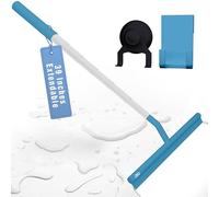 BADIONA Extendable Shower Squeegee & Window Cleaner - 100cm Telescopic Rod Incl. 2 Hook Equipment I Multi-Purpose Bathrom Shower Cleaner Tool Silicone Squeegee Squidgy (Blue-US-UK)