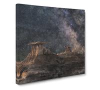 Badlands In South Dakota Canvas Print | Gallery Wrapped 30mm Frame Wall Art | 14x14 inches | Ready to Hang | Modern Picture | Living Room Bedroom Lounge Office