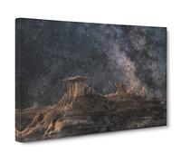 Badlands In South Dakota Canvas Print | Gallery Wrapped 30mm Frame Wall Art | 20x14 inches | Ready to Hang | Modern Picture | Living Room Bedroom Lounge Office