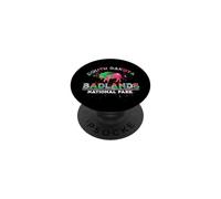 Badlands National Park Bison Buffalo Retro Graphic Souvenir PopSockets Adhesive PopGrip