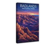 Badlands National Park Canvas Poster Bedroom Decor Landscape Office Room Decor Gift 16x24inch(40x60cm)