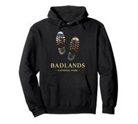 Badlands National Park Hike Hiking Boot Print Souvenir Pullover Hoodie