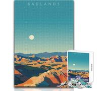 Badlands National Park Puzzles for Teenagers 1000 Piece Educational Mental Focus Game Heartwarming Special Present Idea Size 50x75cm