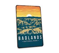 Badlands National Park Sign Vintage Looking Decorative Signs Home Décor Gift 8x12 Matte 108120086003