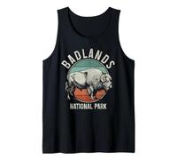 Badlands National Park South Dakota Bison Vintage Souvenir Tank Top