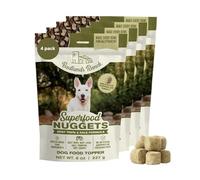 BADLANDS RANCH Superfood Nuggets- Premium, Freeze-Dried raw Dog Food Topper or Treat. Powerful Nutrient-Dense Ingredients. No Artificial additives. Beef Tripe and Kale Formula 8oz - 4pk Bundle