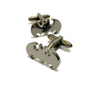 BadmenHome Supr Hero Collection black Men’s Classic Formal Occasions Cufflinks and Tie Clip Bar Set, Brass