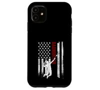 Badminton American Flag Distressed USA Patriotic Player Case for iPhone 11