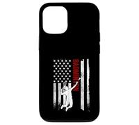 Badminton American Flag Distressed USA Patriotic Player Case for iPhone 12/12 Pro