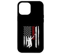 Badminton American Flag Distressed USA Patriotic Player Case for iPhone 12 Pro Max