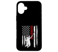 Badminton American Flag Distressed USA Patriotic Player Case for iPhone 16 Plus