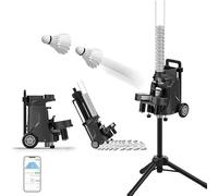 Badminton Ball Machine, Intelligent Automatic Shuttlecock Launcher with Remote Control, Rechargeable Trainer for Enhanced Practice