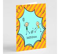 Badminton birthday card