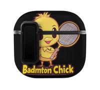 Badminton Chick Chicken Birdie Bluetooth Headphone Case Earphone Protective Cover with Magnets Lock Compatible with Airpods 4