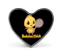 Badminton Chick Chicken Birdie Heart Badge Funny Lapel Pins Personalized Button Brooch Pin for Clothing Bag Accessories