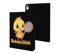Badminton Chick Chicken Birdie Tablet Case Compatible with iPad 10代 (10.9in) Protective Case Cover Tablet Stand Cover