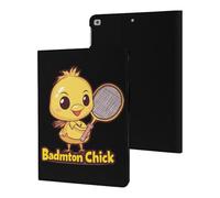 Badminton Chick Chicken Birdie Tablet Case Compatible with ipad 2017/2018/Air1/Air2 (9.7in) Protective Case Cover Tablet Stand Cover