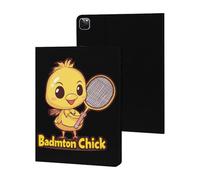 Badminton Chick Chicken Birdie Tablet Case Compatible with iPad Pro 2020/2021/2022 (12.9in) Protective Case Cover Tablet Stand Cover